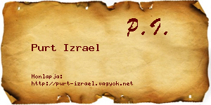 Purt Izrael névjegykártya